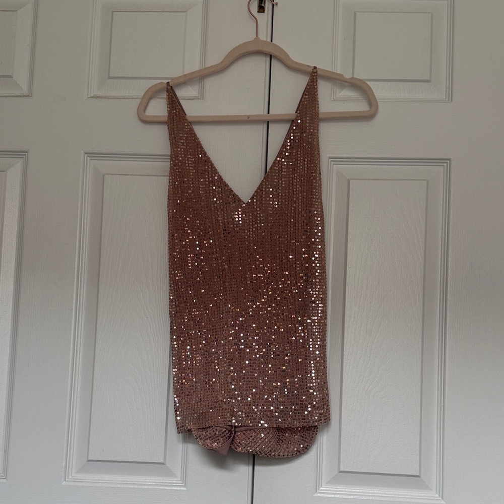 Express Bronze Sequin Camisole